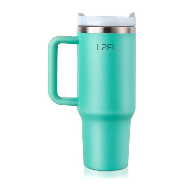 LZEL Tumbler With Handle 800ML Aqua Pure Vacuum Insulated | Eucalyptus LZEL Tumbler With Handle 800ML Aqua Pure Vacuum Insulated | Eucalyptus